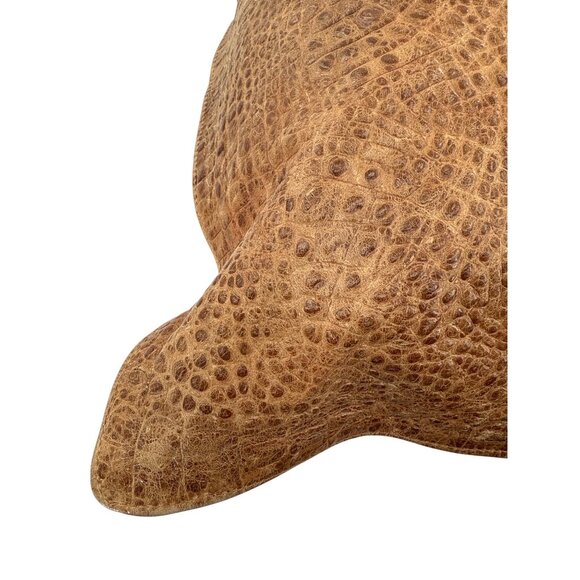 Double D Ranch Home Collection RARE Faux Crocodile Leather Pillow 25x25 - Picture 4 of 6